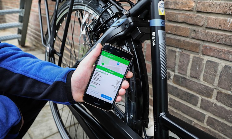 De opsporingsapp van de BlijvenFietsen Verzekering